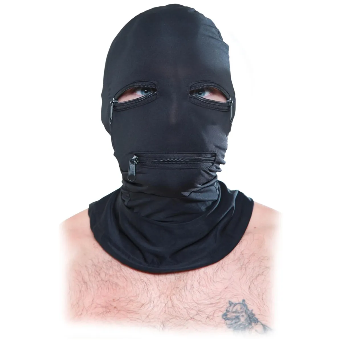Pipedream Zipper Face Hood BDSM mask