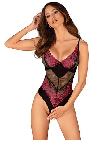 Obsessive Rosenty Crotchless Teddy XS/S Teddy