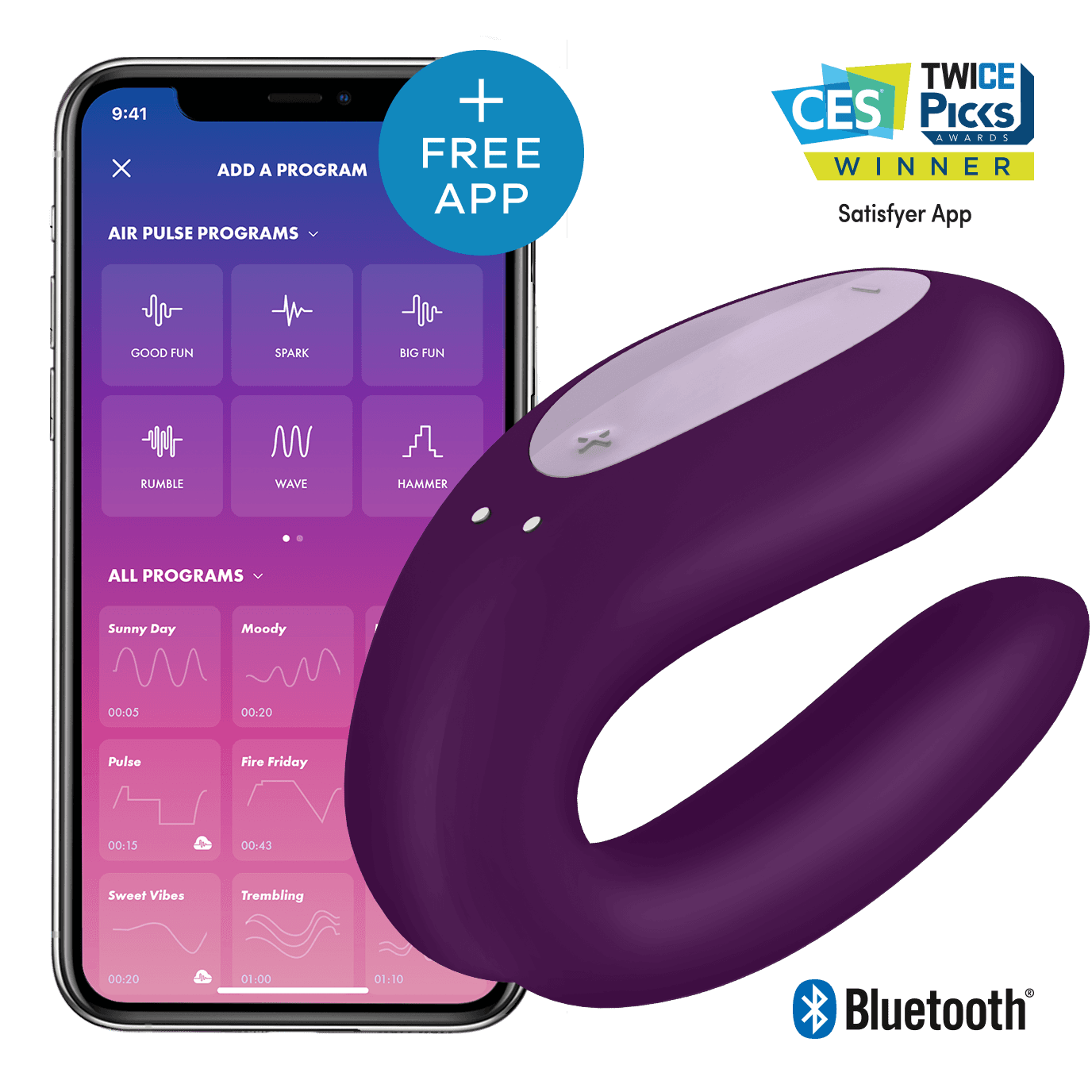 Double Joy Parvibrator med App