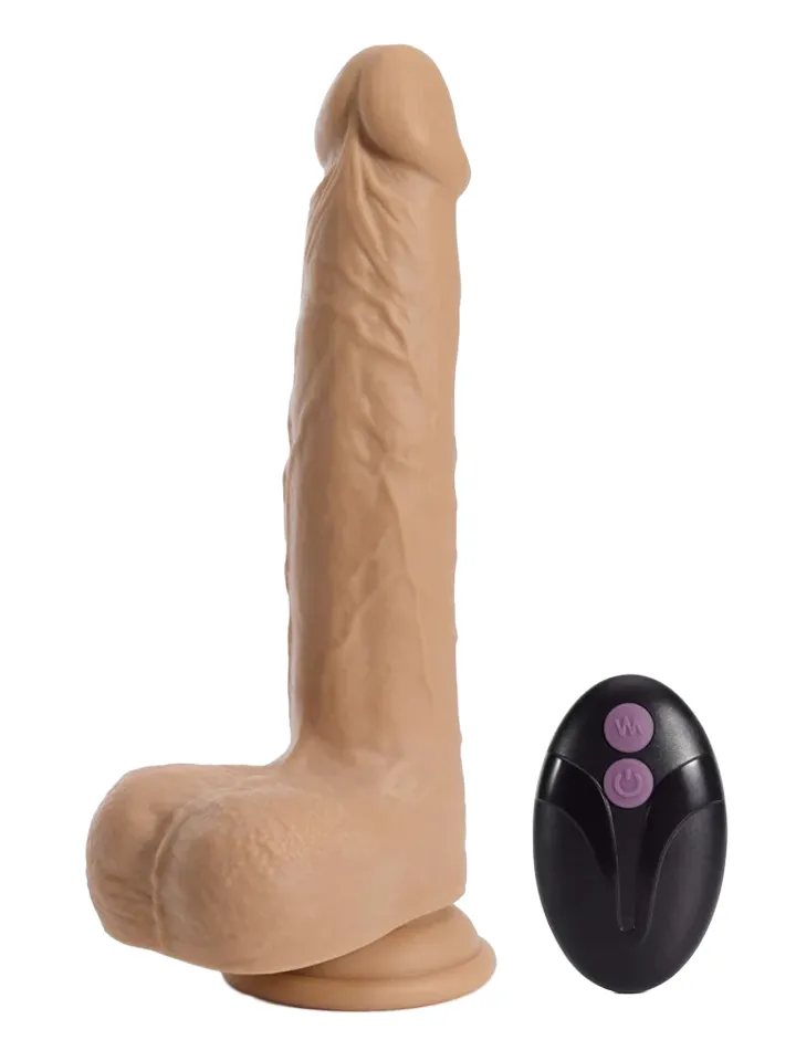 Idalis Thrusting & Vibrating Dildo Flesh 23 cm