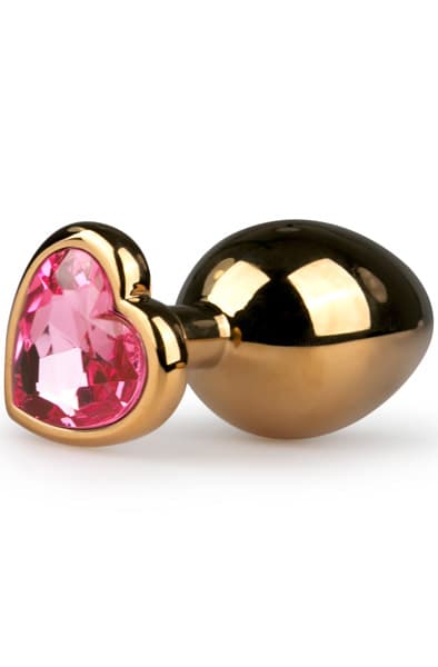 Metal Butt Plug No. 7 - Gold/Pink