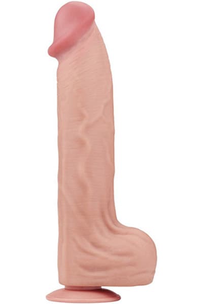 Dual Layer Sliding Skin Dildo 36 cm