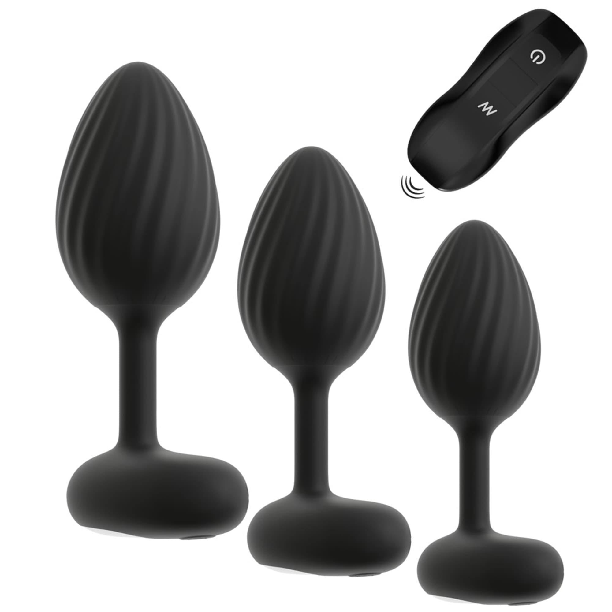 Anos: RC Vibrating Butt Plug Training Set
