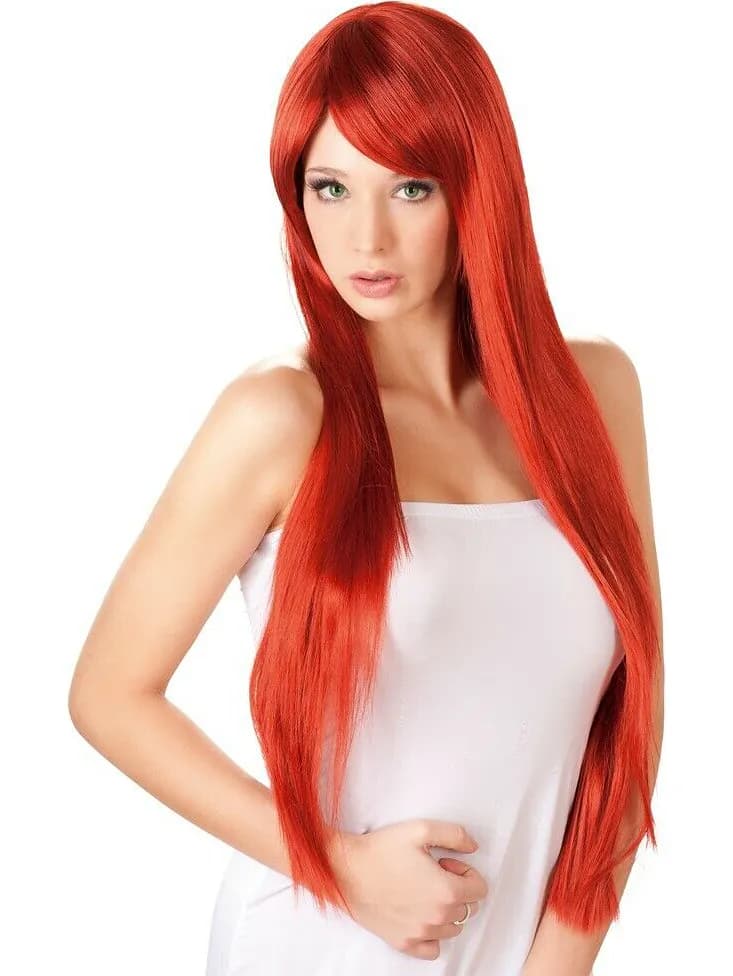 Peruk Wig Red