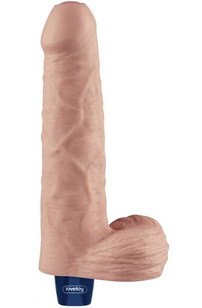 LoveToy: Real Softee, Silicone Vibrating Dildo, 22.5 cm