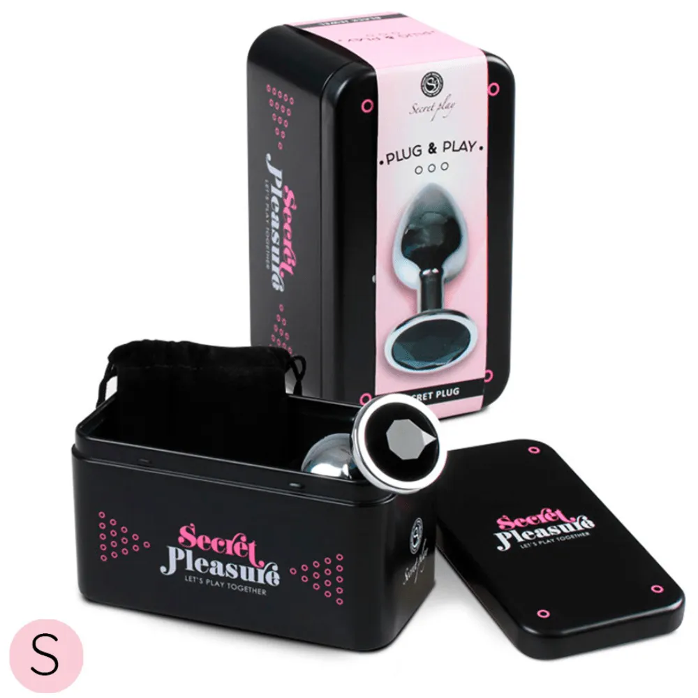Secret Play Metal Butt Plug Black Small