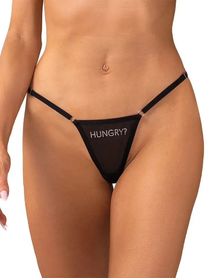 Obsessive Violami Hungry Thong Black S/M Stringtrosor