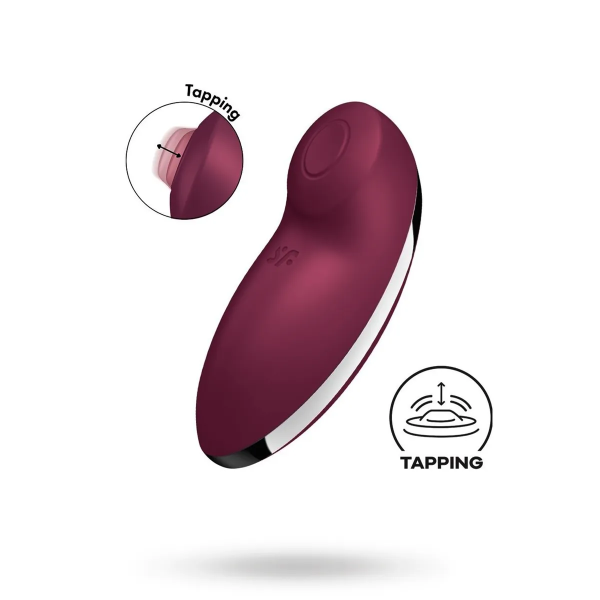 Satisfyer: Tap & Climax 2 Lay-On Vibrator, röd