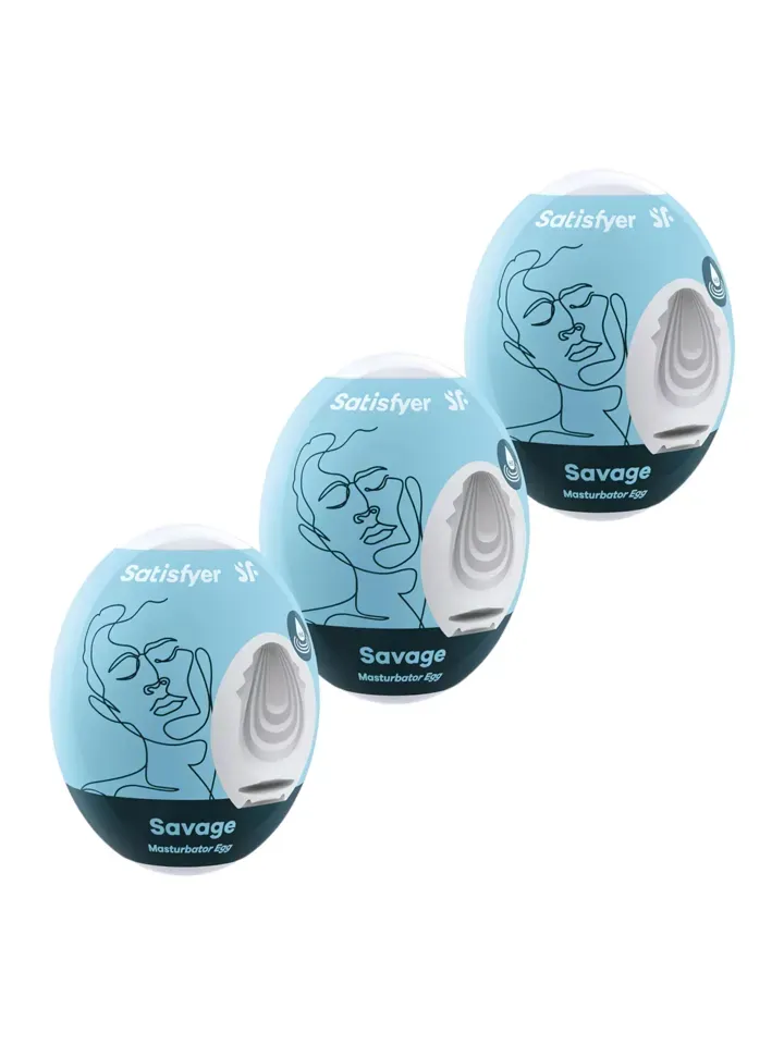 Satisfyer Masturbator Egg Savage 3-pack Runkägg