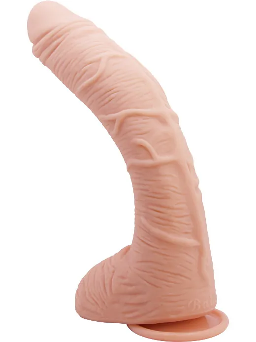 Beautiful Alex: Realistisk Dildo med Sugpropp, 28 cm, ljus