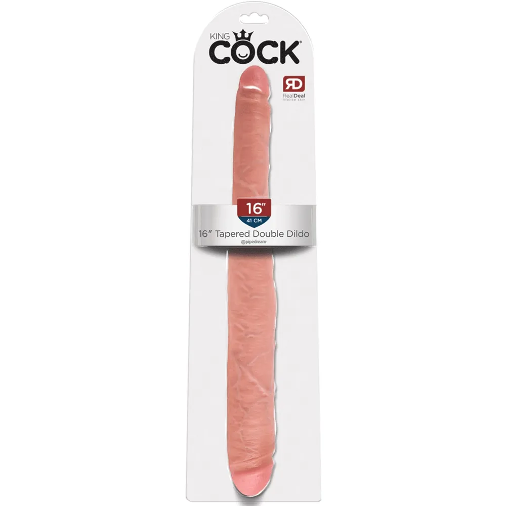 King Cock Tapered Double Dildo Beige