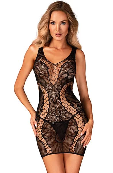 Obsessive D608 Dress Black S/M/L Sexiga underkläder