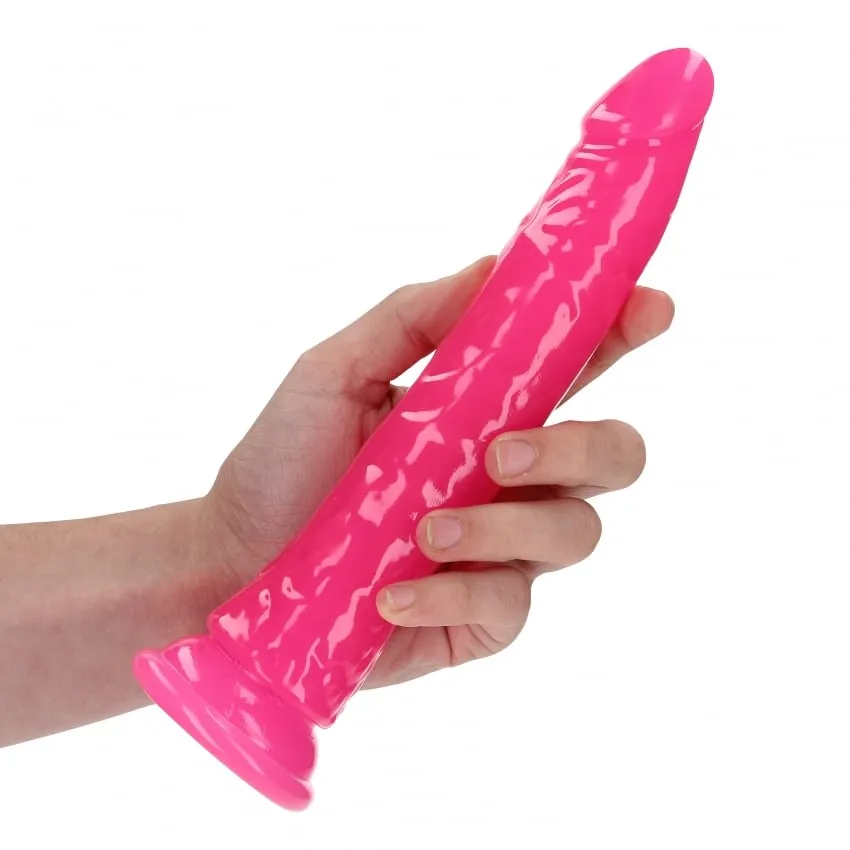 RealRock: Glow in the Dark Realistic Dildo, 22.5 cm, rosa