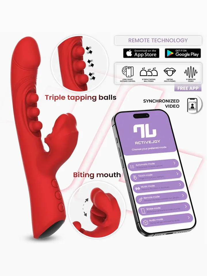 Trixy Vibrator With Tapping, Biting & App