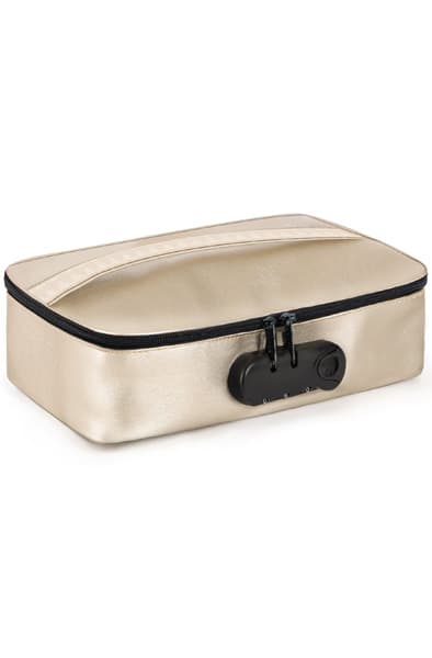 Lockable Discreet Box Luxury Gold Förvaring sexleksaker