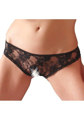 Crotchless Panties Black
