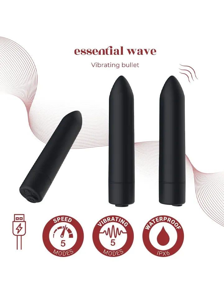 Wave Rechargeable Vibrating Bullet