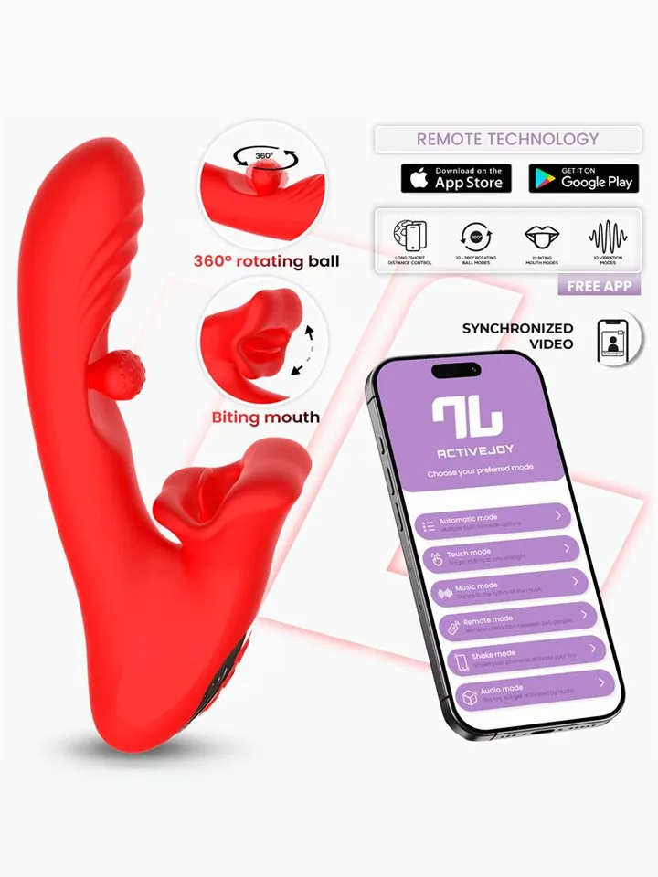 Franky Biting & Rotating Ball Vibrator With App