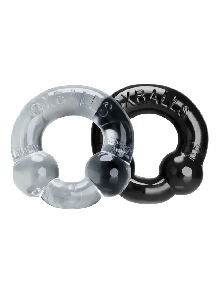 Oxballs Ultraballs Cock Rings Black & Clear Penisringar paket