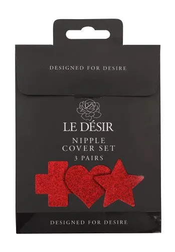 Le Désir Nipple Cover Set, Red