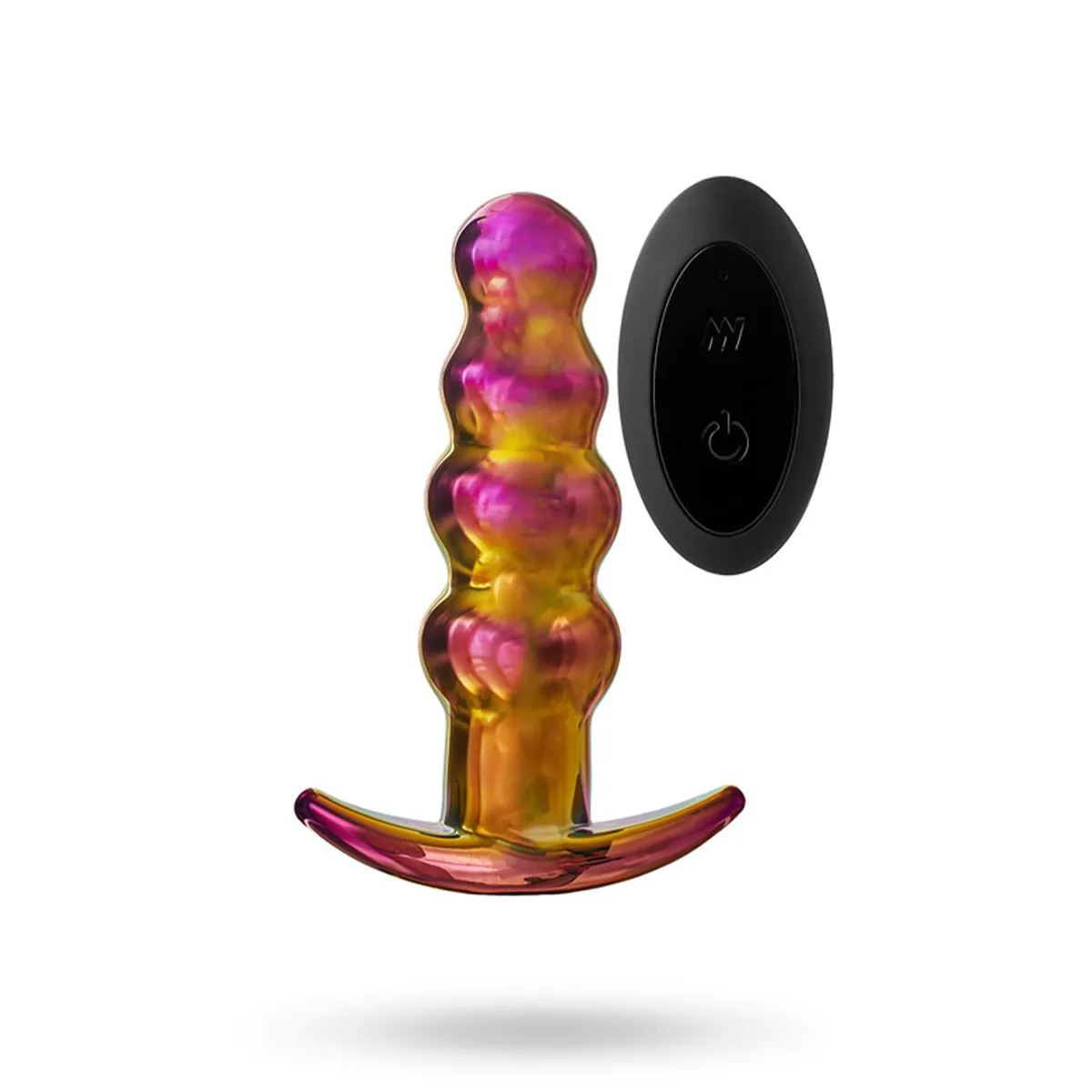 Glamour Glass Remote Vibe Beaded Plug Analplugg i glas