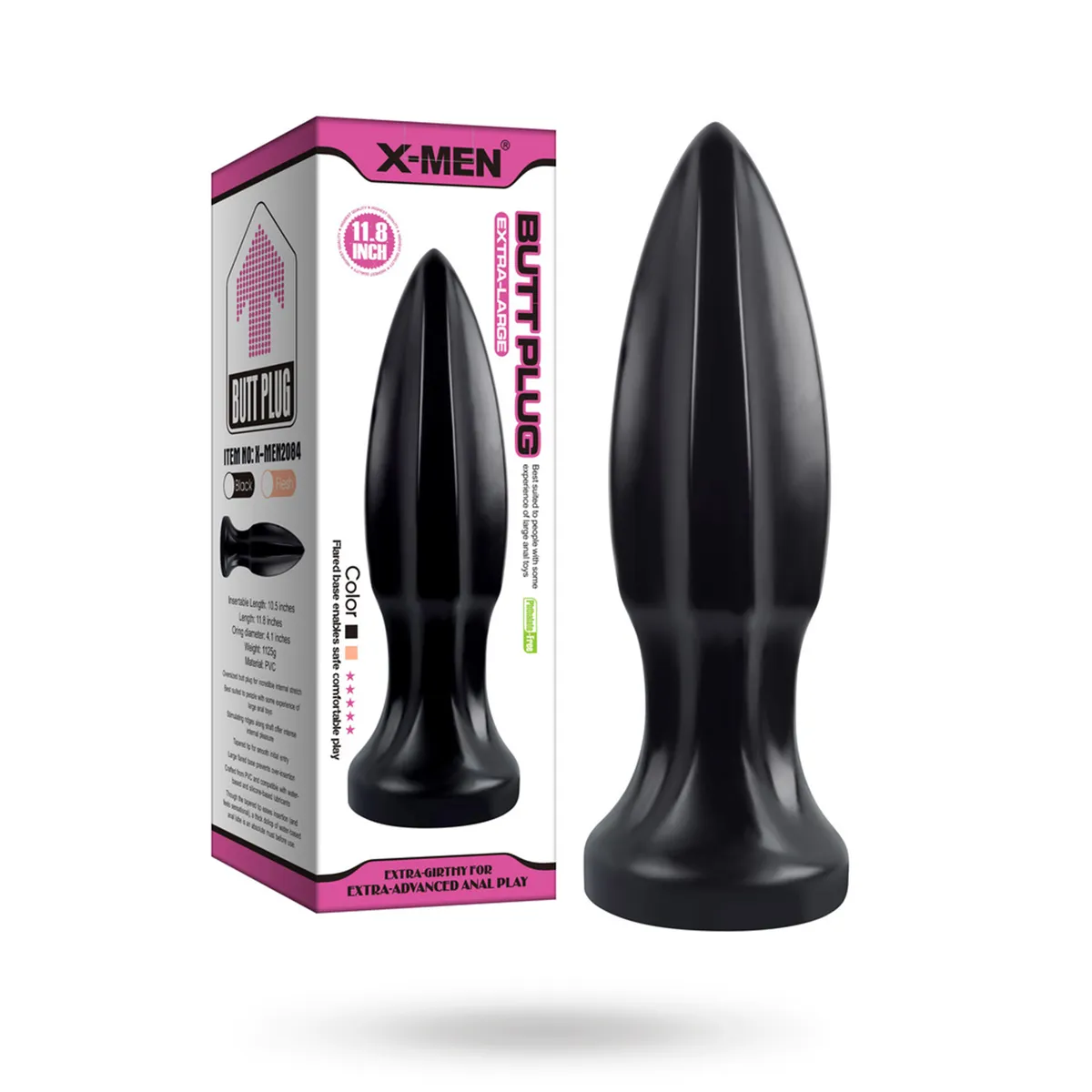 X-Men Butt Plug Black 30 cm XXL Buttplug