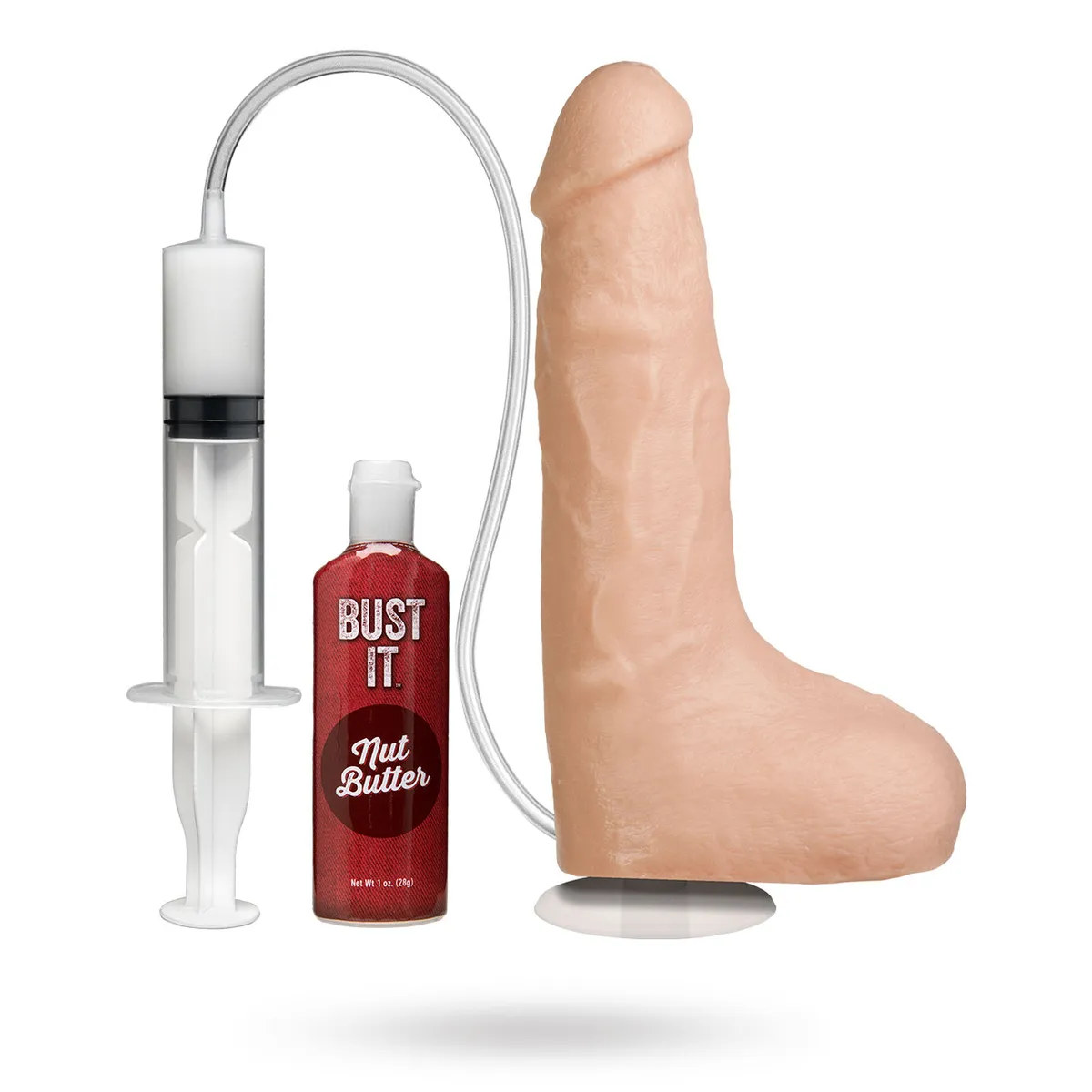 Doc Johnson: Bust It, Squirting Realistic Cock, 21 cm, ljus