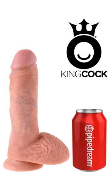 Dildo med Pung 22.5 cm - Ljus Hudfärg