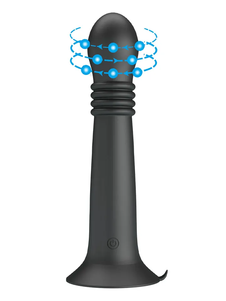 Stellan Thrusting & Rotating Wand Massager 23 cm Dildo med vibrator