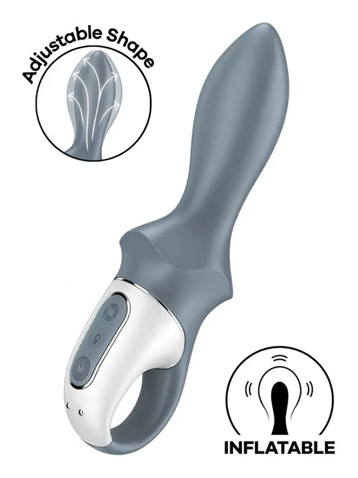 Satisfyer Air Pump Booty 1 Grey Analdildo med vibration