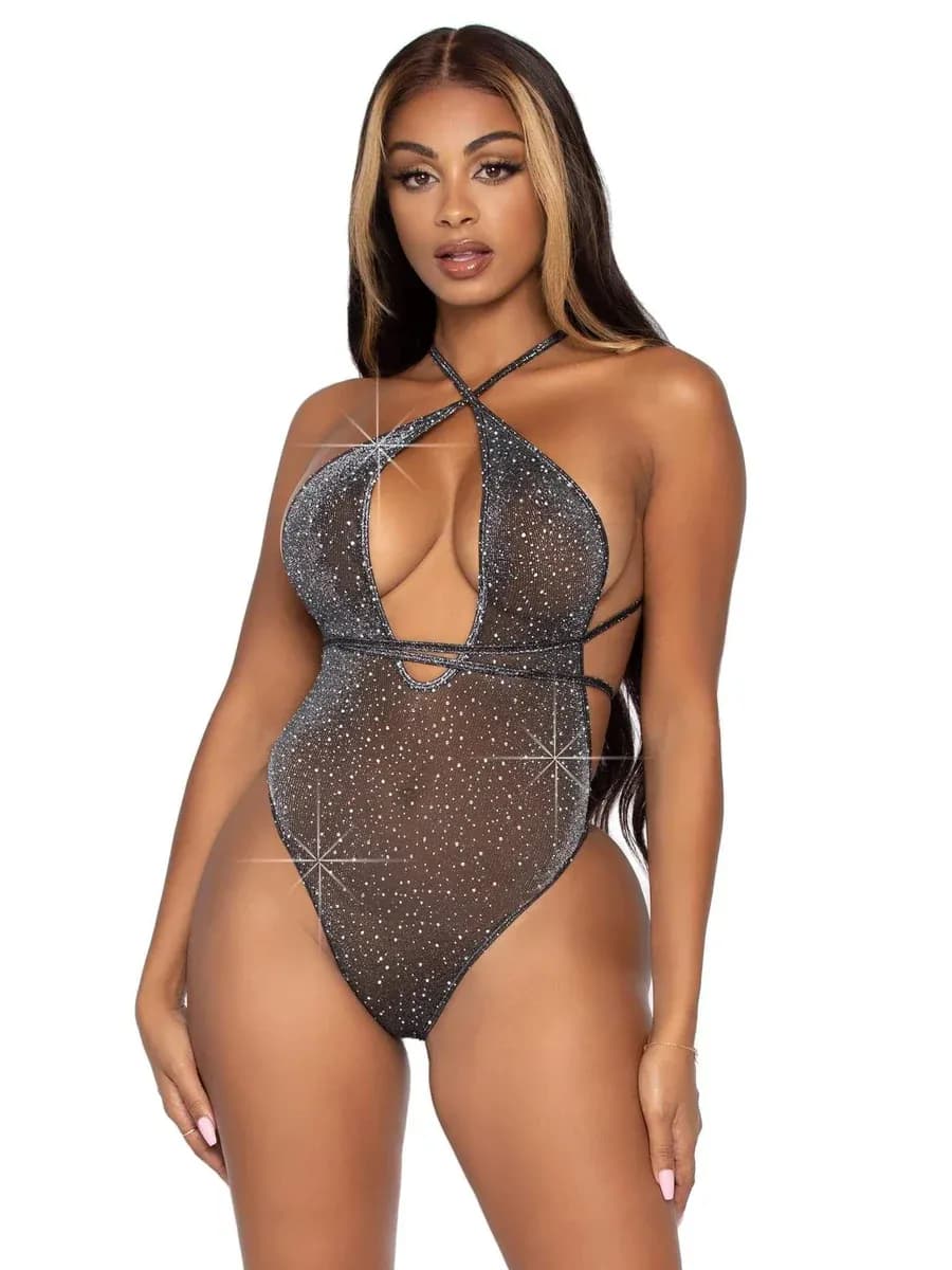 Lurex & Rhinestone Teddy O/S Teddy