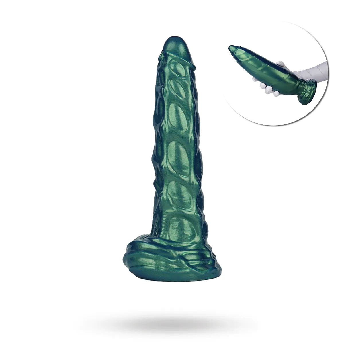 Inflatable Monster Dildo Green 24 cm