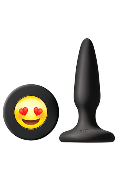 Moji's ILY Svart Mini Silikon Plug med Emoji