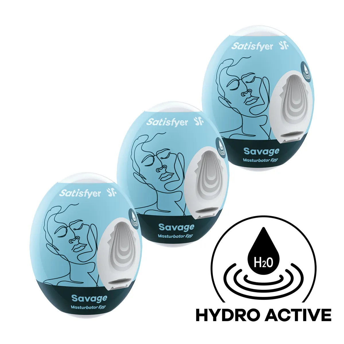 Satisfyer Masturbator Egg Savage 3-pack