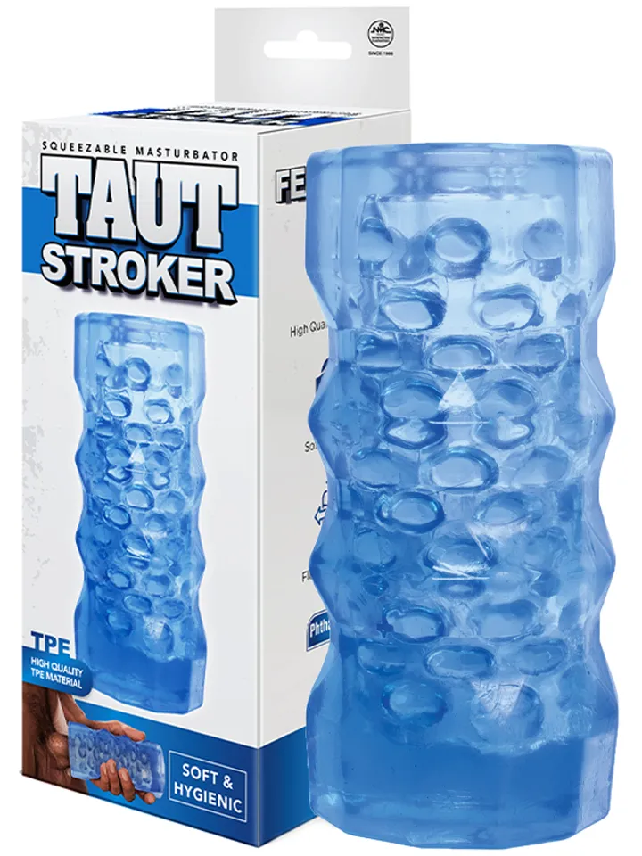 Taut Stroker Squeezable Masturbator Blue