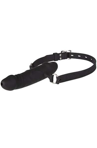 Dual Penis Silicone Gag - Adjustable + Breathable