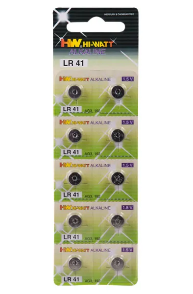 Hi-Watt LR41 10-pack batterier Batterier LR41
