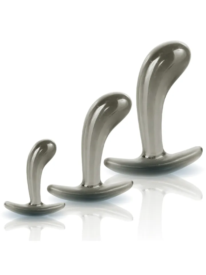 Black Axinite Anal Plug Set Smoke