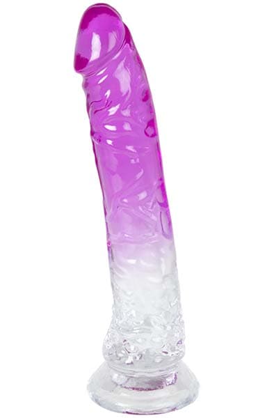 Dual Color Dildo 20CM - Purple & Clear