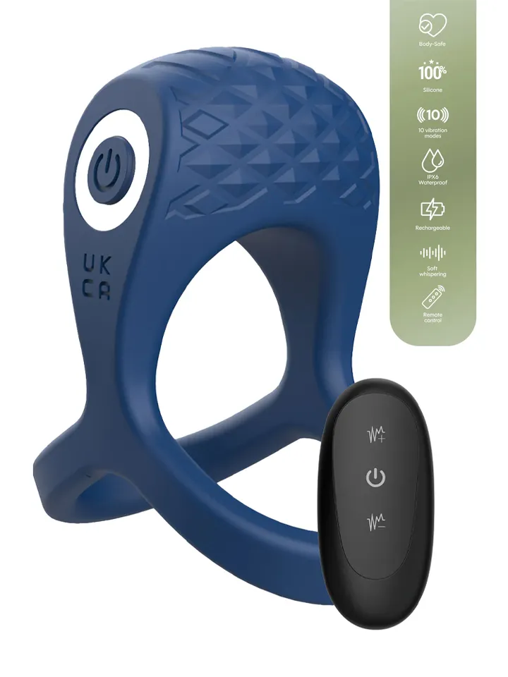 Brutal Ring & Ball Cage Vibrating + Remote Penisring med vibrator