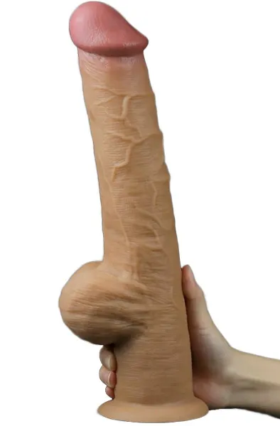 LoveToy: Dual-Layered Silicone Handle Cock, 33 cm