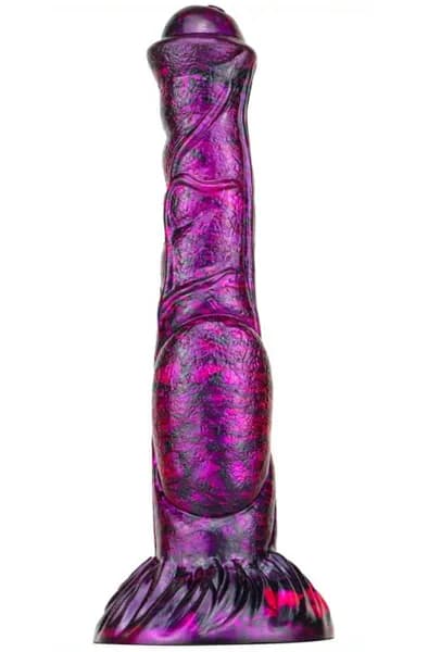 Metallic Fantasy Dildo Jumbox Purple/Black 24 cm Dragon dildo