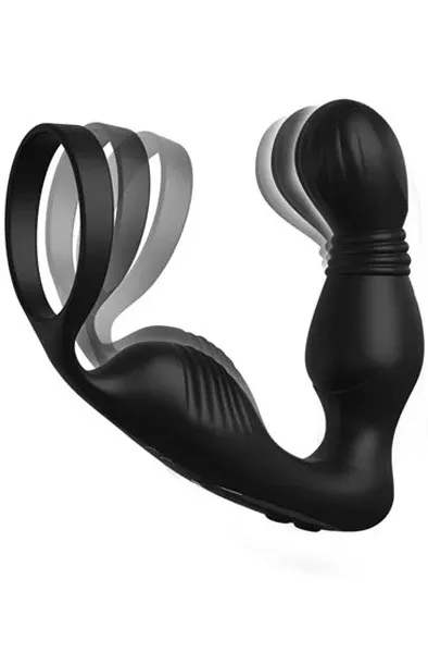 Elite Ass-Gasm Pro P-Spot Milker Prostatavibrator med penisring