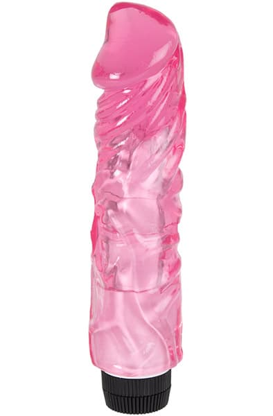 22cm Thick Realistic Vibrating Dong - rosa