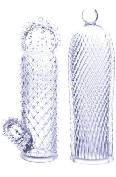 ICE CRYSTAL STRECHY SLEEVES CLEAR
