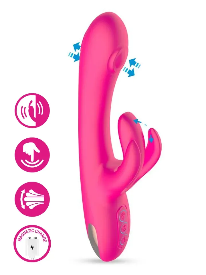 Britney Multifunction Rabbit Vibrator Pink 23 cm Rabbitvibrator