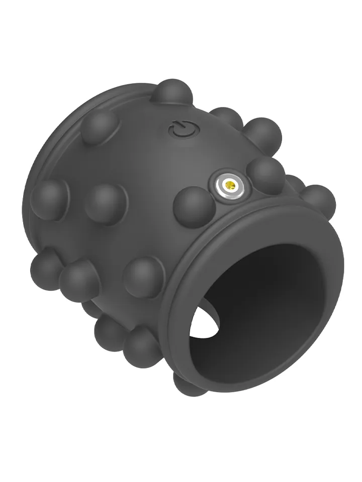 Vibrating Dotted Silicone Cock Sleeve Penisförlängare/Sleeve med vibrator