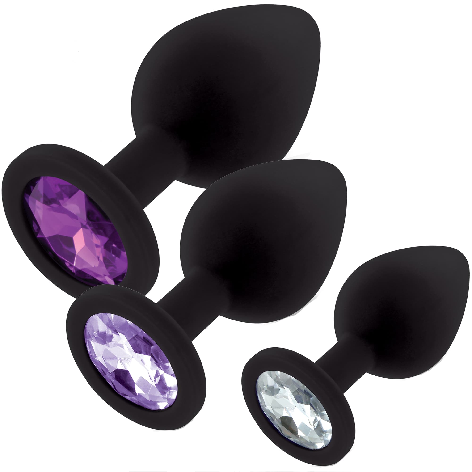 RIANNE S Booty Plug Set 3x Black Analpluggar paket