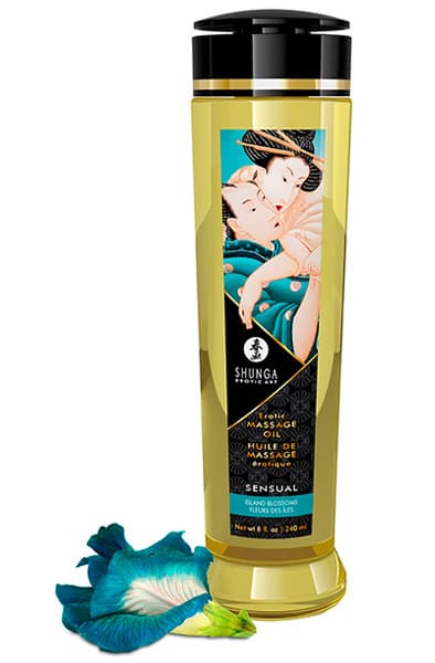 EROTISK MASSAGEOLJA SENSUAL ISLAND BLOSSOM - 240ML
