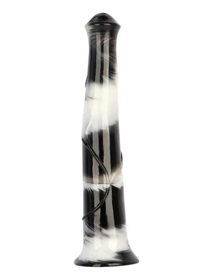 Big Jumpy Dildo Black/White 40 cm